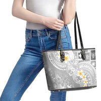 Tonga Christmas Leather Tote Bag Kilisimasi Fiefia Retro Style White - Polynesian Pride