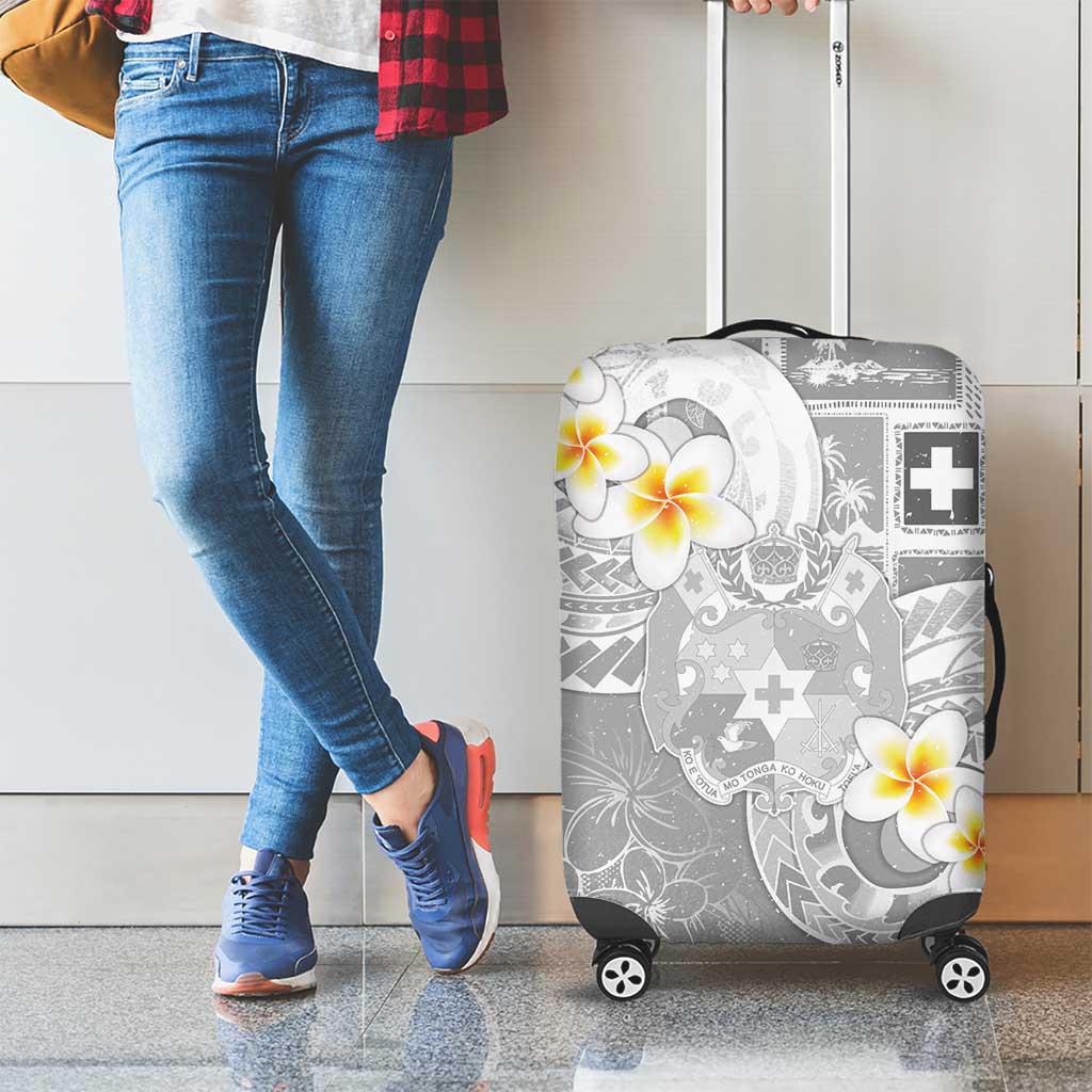 Tonga Christmas Luggage Cover Kilisimasi Fiefia Retro Style White - Polynesian Pride