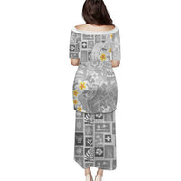 Tonga Christmas Puletasi Kilisimasi Fiefia Retro Style White - Polynesian Pride