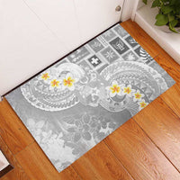 Tonga Christmas Rubber Doormat Kilisimasi Fiefia Retro Style White - Polynesian Pride