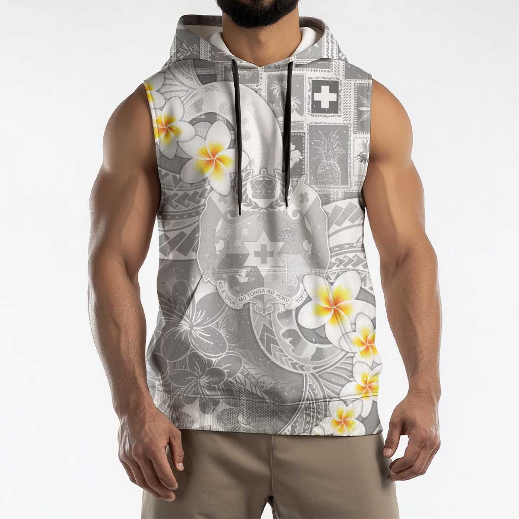 Tonga Christmas Sleeveless Hoodie Kilisimasi Fiefia Retro Style White - Polynesian Pride