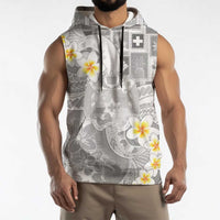 Tonga Christmas Sleeveless Hoodie Kilisimasi Fiefia Retro Style White - Polynesian Pride