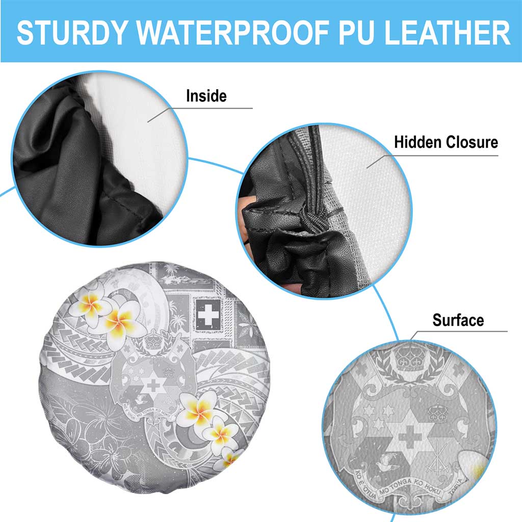 Tonga Christmas Spare Tire Cover Kilisimasi Fiefia Retro Style White - Polynesian Pride