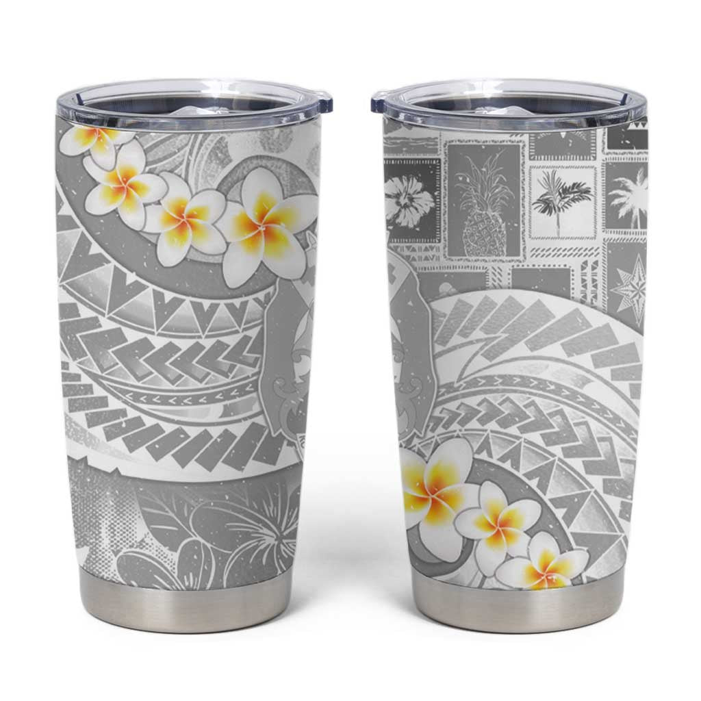 Tonga Christmas Tumbler Cup Kilisimasi Fiefia Retro Style White - Polynesian Pride