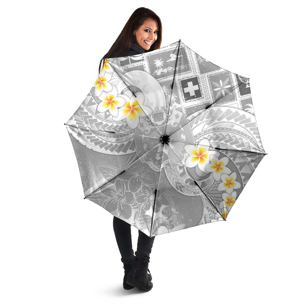 Tonga Christmas Umbrella Kilisimasi Fiefia Retro Style White - Polynesian Pride