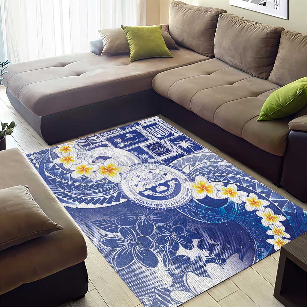 Federated States Of Micronesia Christmas Area Rug Retro Style Bright Version - Polynesian Pride