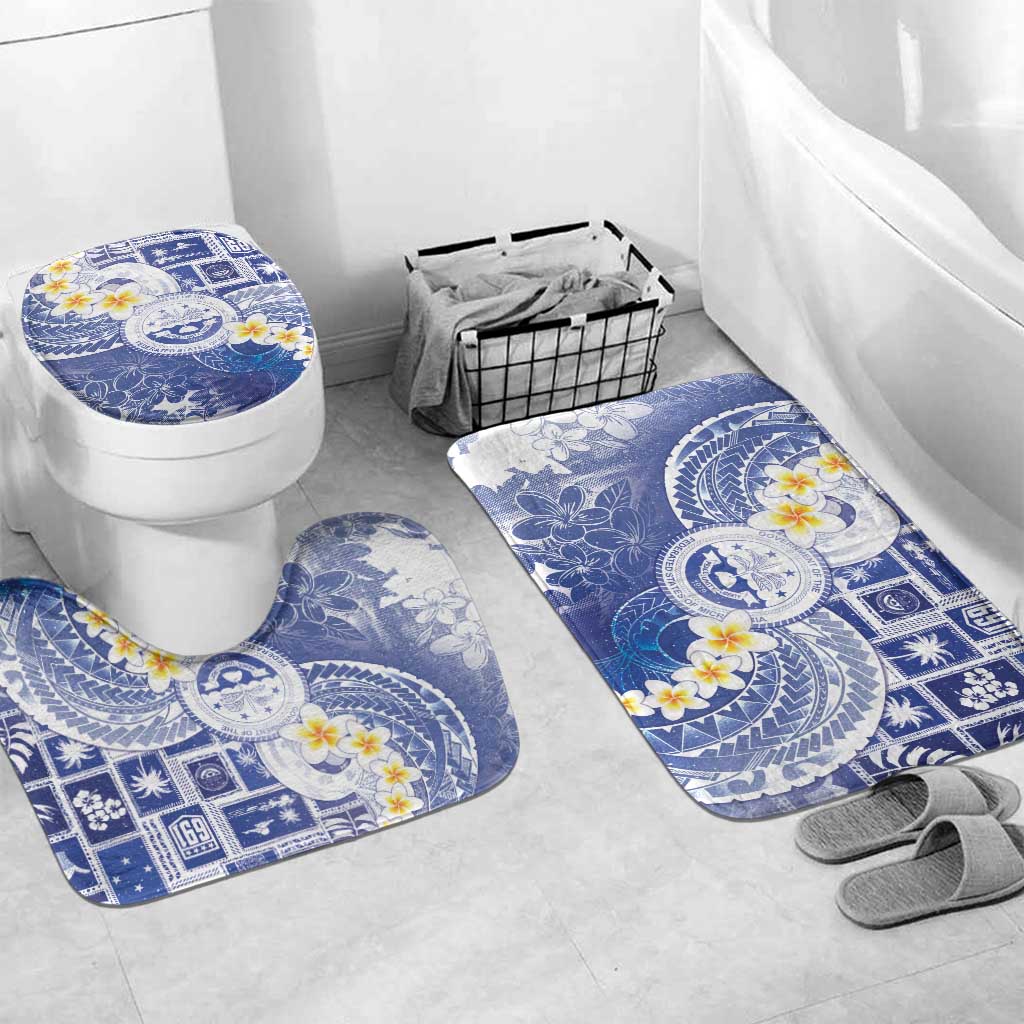 Federated States Of Micronesia Christmas Bathroom Set Retro Style Bright Version - Polynesian Pride