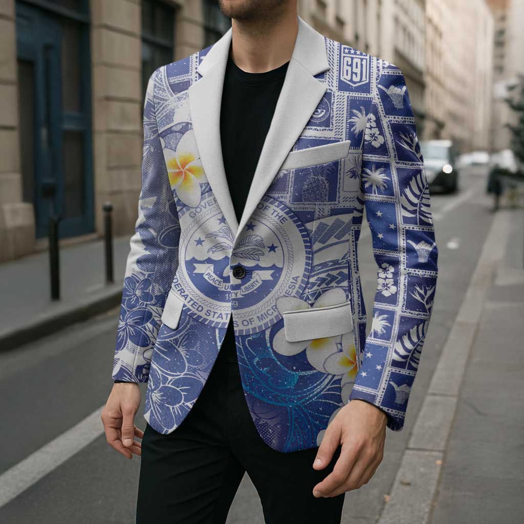 Federated States Of Micronesia Christmas Blazer Retro Style Bright Version - Polynesian Pride