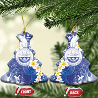 Federated States Of Micronesia Christmas Ceramic Ornament Retro Style Bright Version - Polynesian Pride