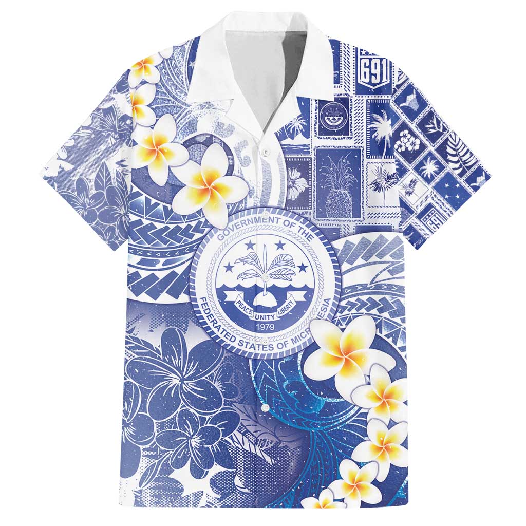 Federated States Of Micronesia Christmas Family Matching Long Sleeve Bodycon Dress and Hawaiian Shirt Retro Style Bright Version - Polynesian Pride