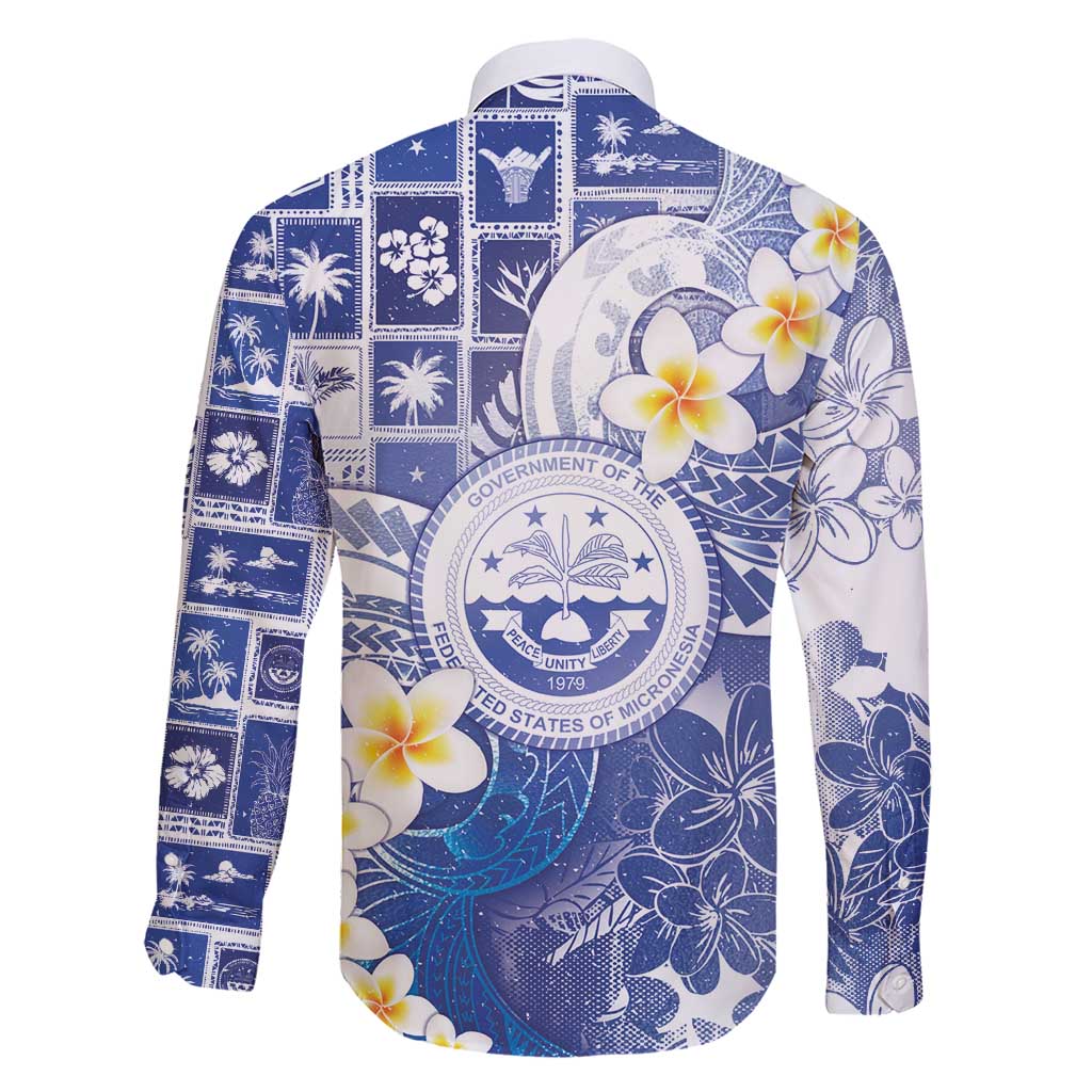 Federated States Of Micronesia Christmas Family Matching Short Sleeve Bodycon Dress and Hawaiian Shirt Retro Style Bright Version - Polynesian Pride