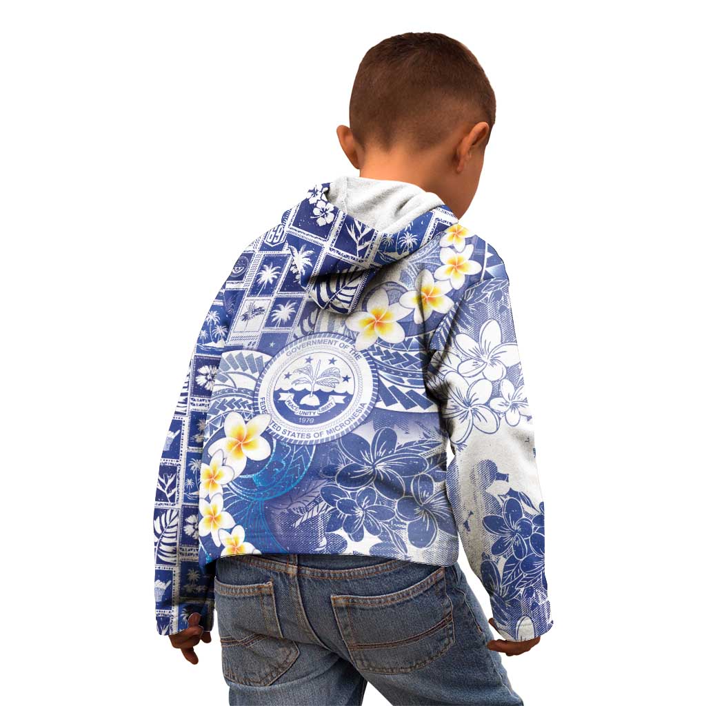 Federated States Of Micronesia Christmas Kid Hoodie Retro Style Bright Version - Polynesian Pride