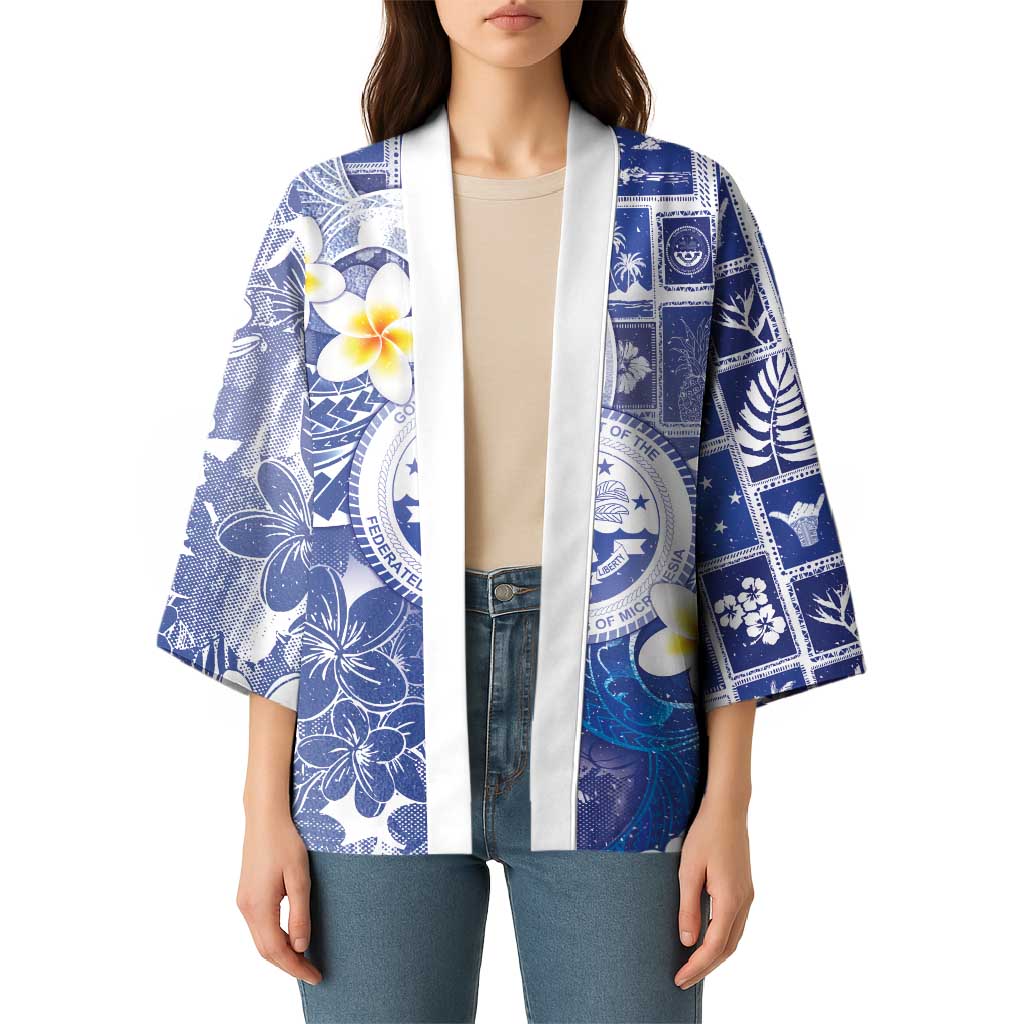 Federated States Of Micronesia Christmas Kimono Retro Style Bright Version - Polynesian Pride