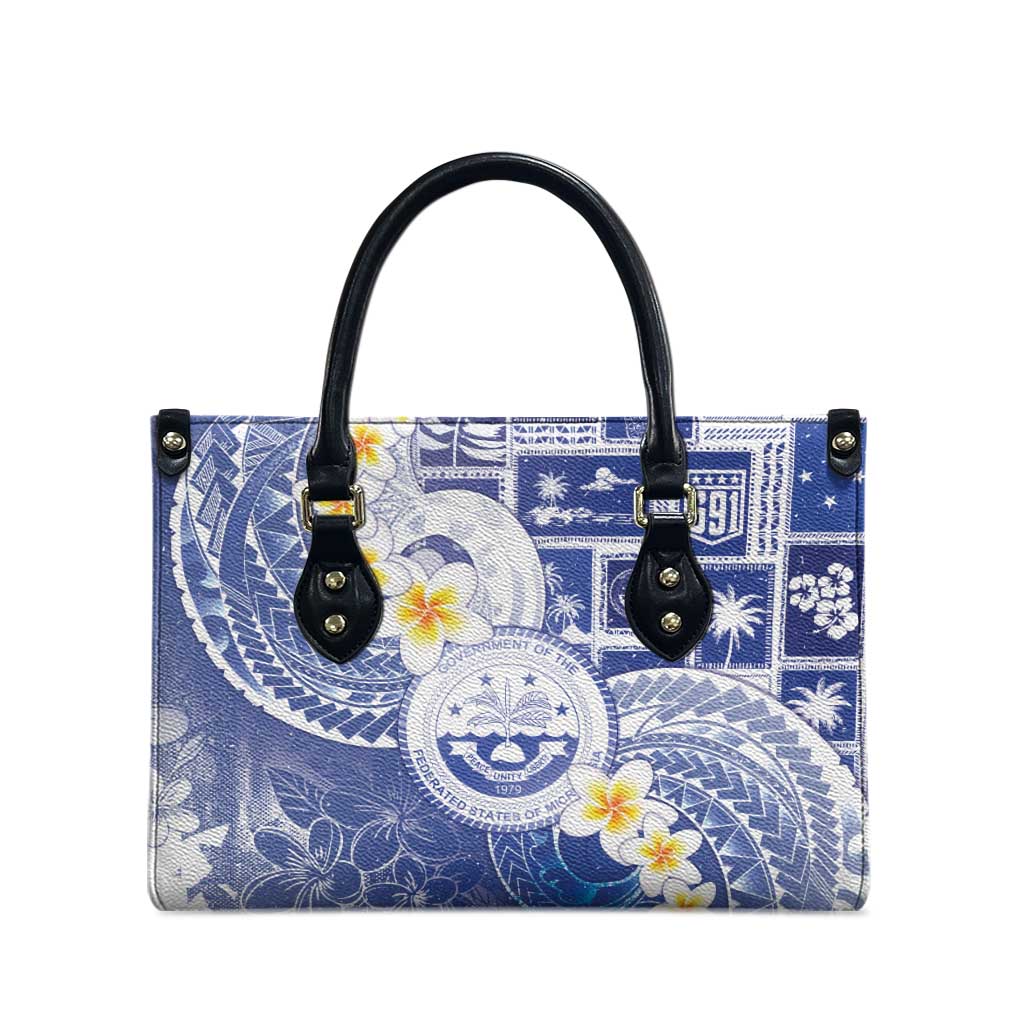 Federated States Of Micronesia Christmas Leather Bag Retro Style Bright Version - Polynesian Pride