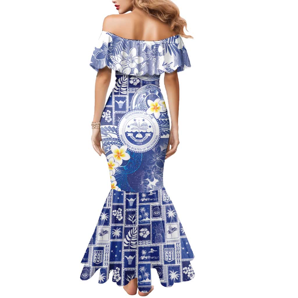 Federated States Of Micronesia Christmas Mermaid Dress Retro Style Bright Version - Polynesian Pride