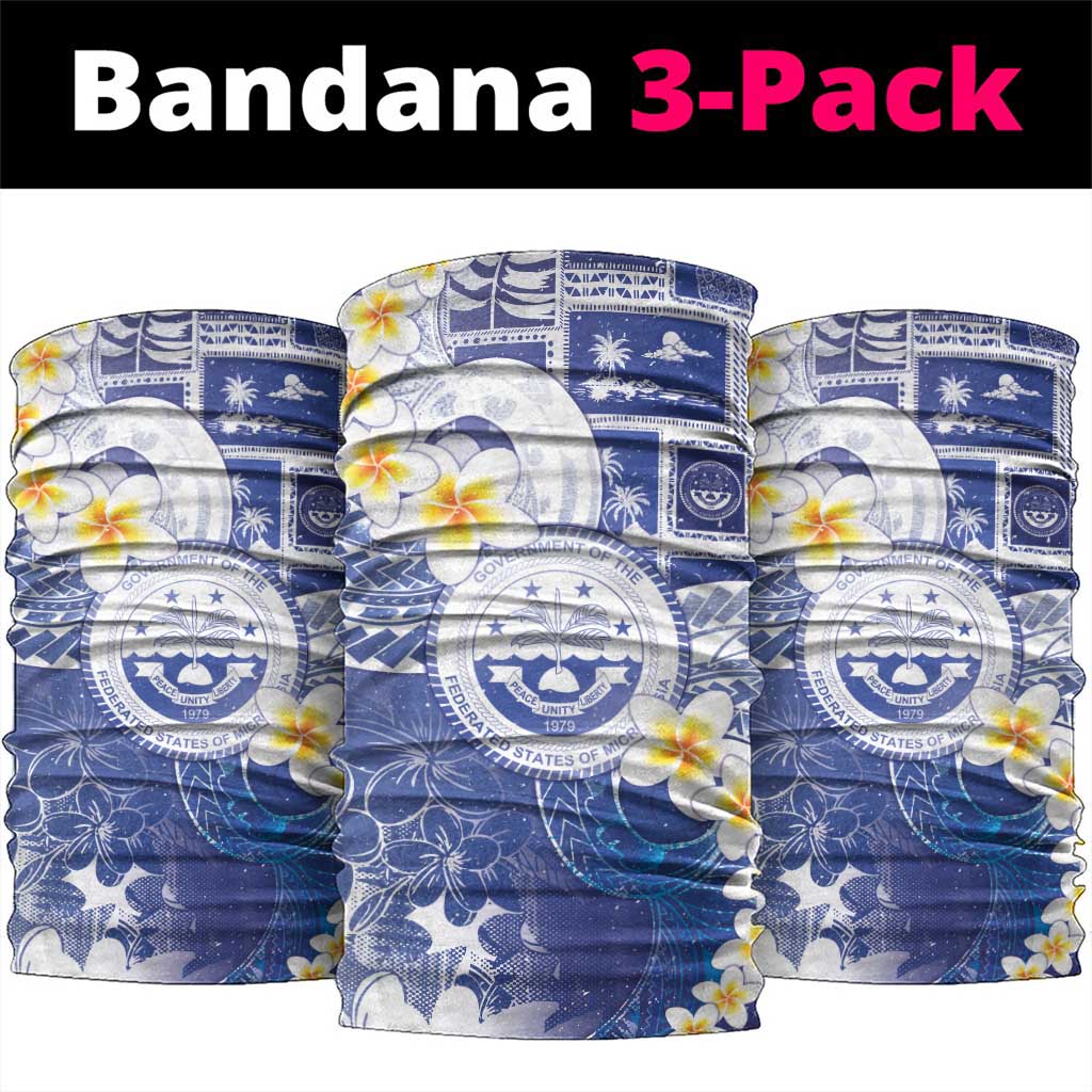 Federated States Of Micronesia Christmas Neck Gaiter Retro Style Bright Version - Polynesian Pride