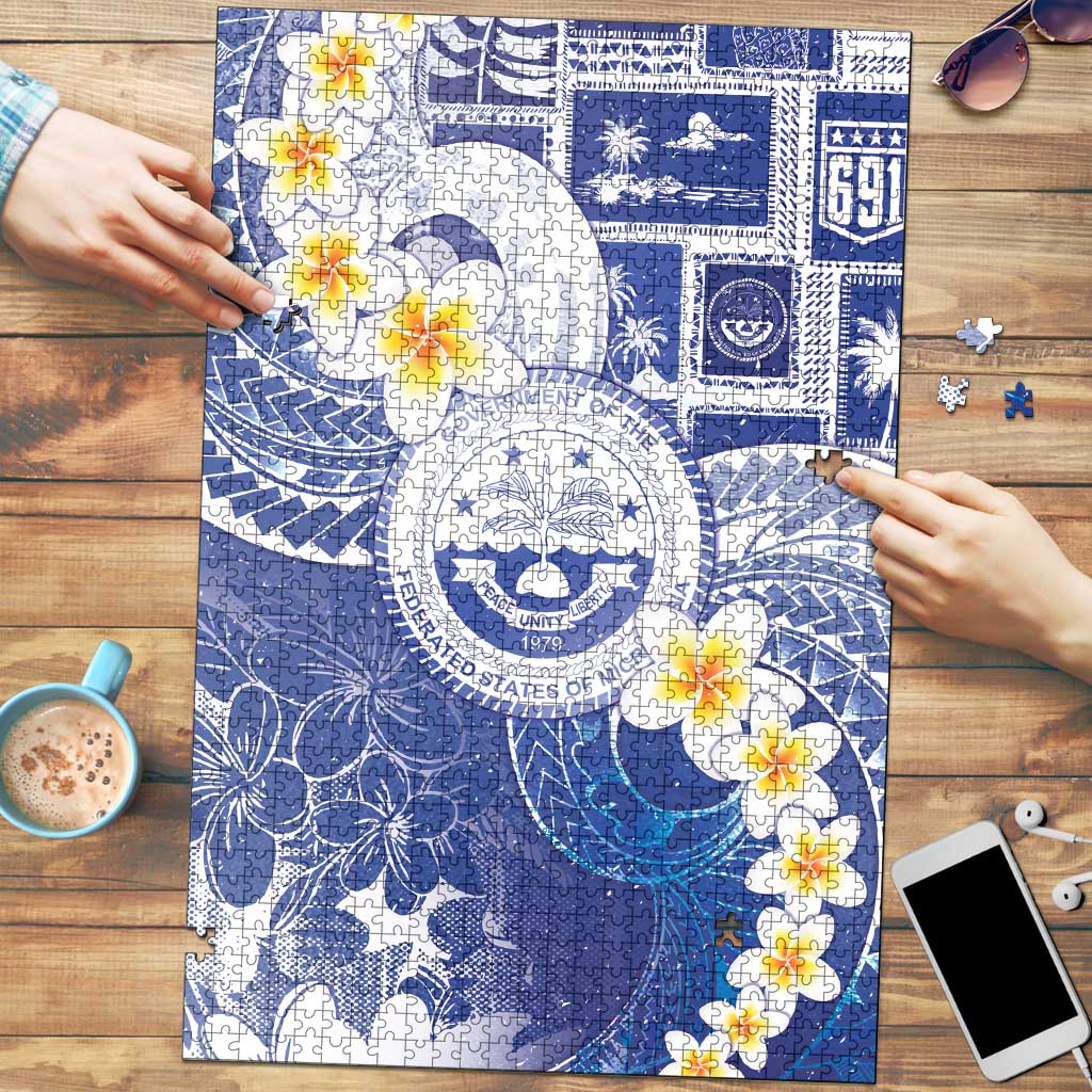 Federated States Of Micronesia Christmas Puzzle Retro Style Bright Version - Polynesian Pride