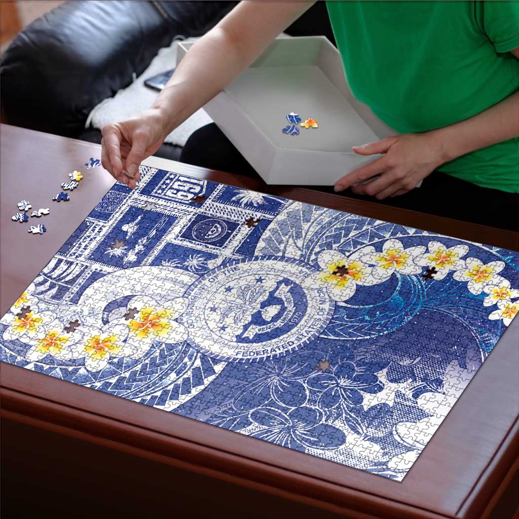 Federated States Of Micronesia Christmas Puzzle Retro Style Bright Version - Polynesian Pride