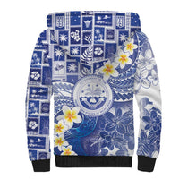 Federated States Of Micronesia Christmas Sherpa Hoodie Retro Style Bright Version - Polynesian Pride