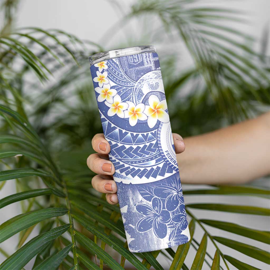 Federated States Of Micronesia Christmas Skinny Tumbler Retro Style Bright Version - Polynesian Pride