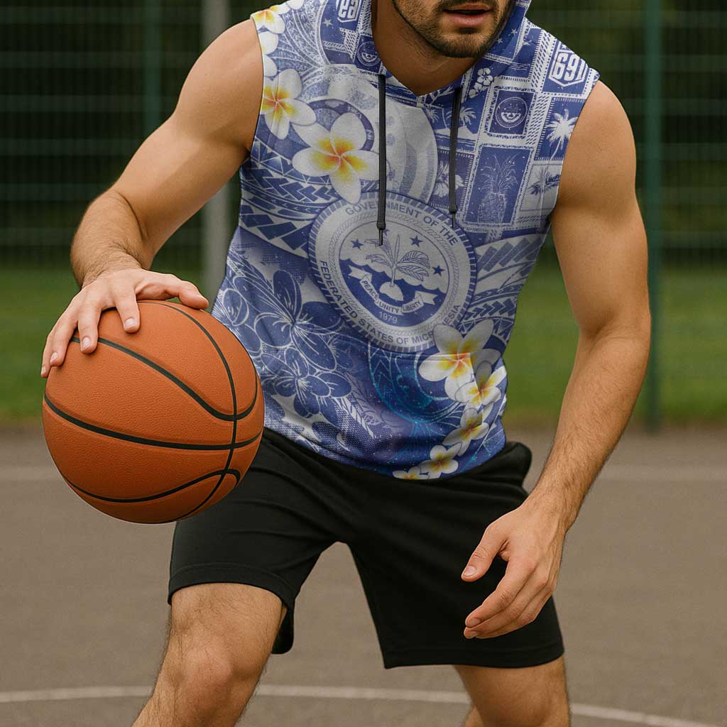 Federated States Of Micronesia Christmas Sleeveless Hoodie Retro Style Bright Version - Polynesian Pride