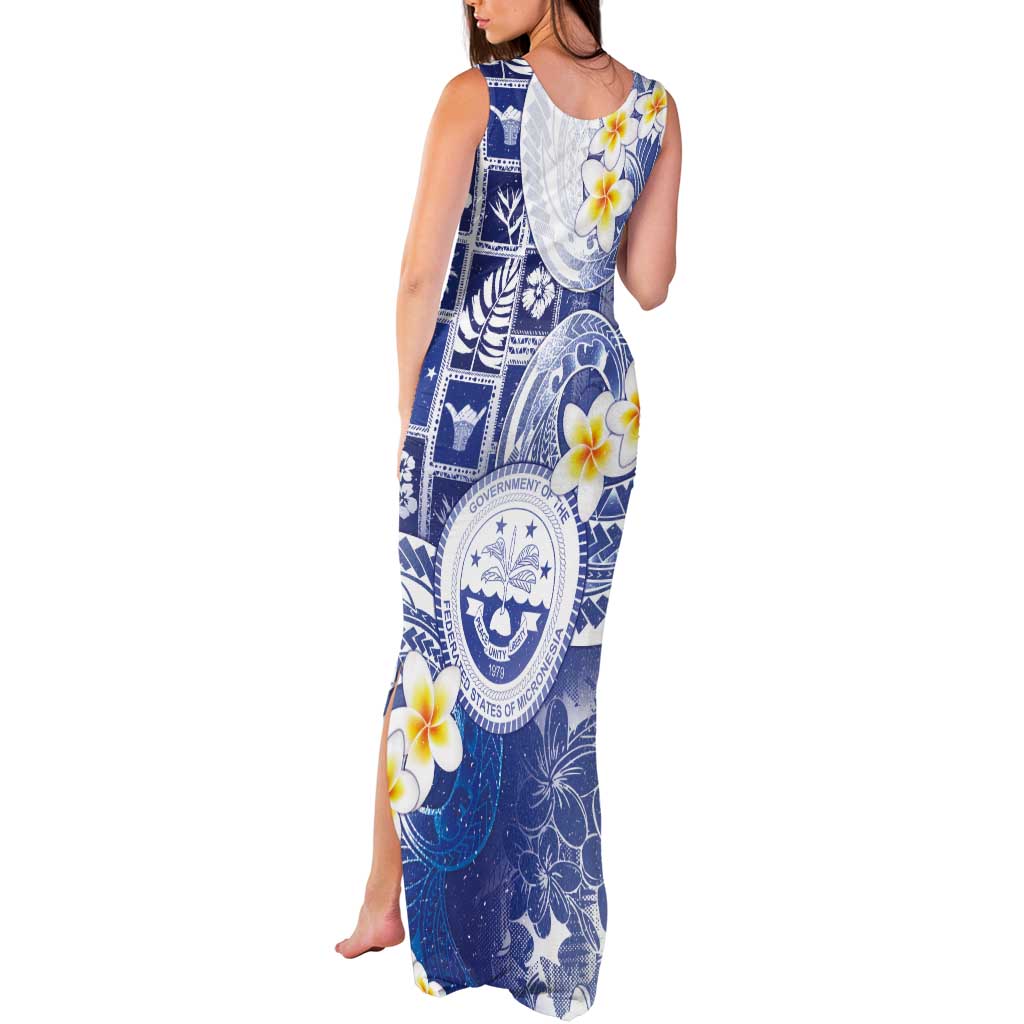 Federated States Of Micronesia Christmas Tank Maxi Dress Retro Style Bright Version - Polynesian Pride