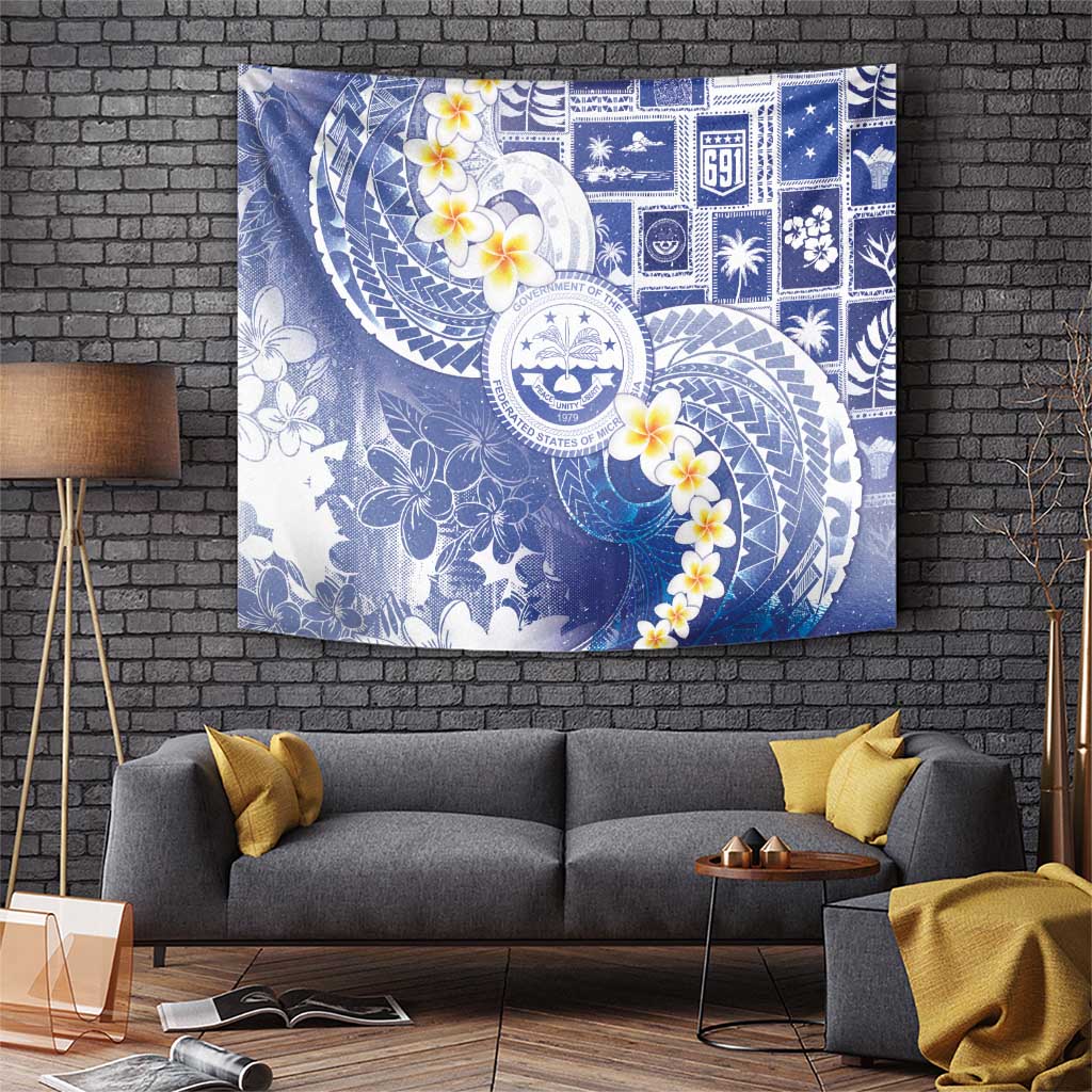 Federated States Of Micronesia Christmas Tapestry Retro Style Bright Version - Polynesian Pride