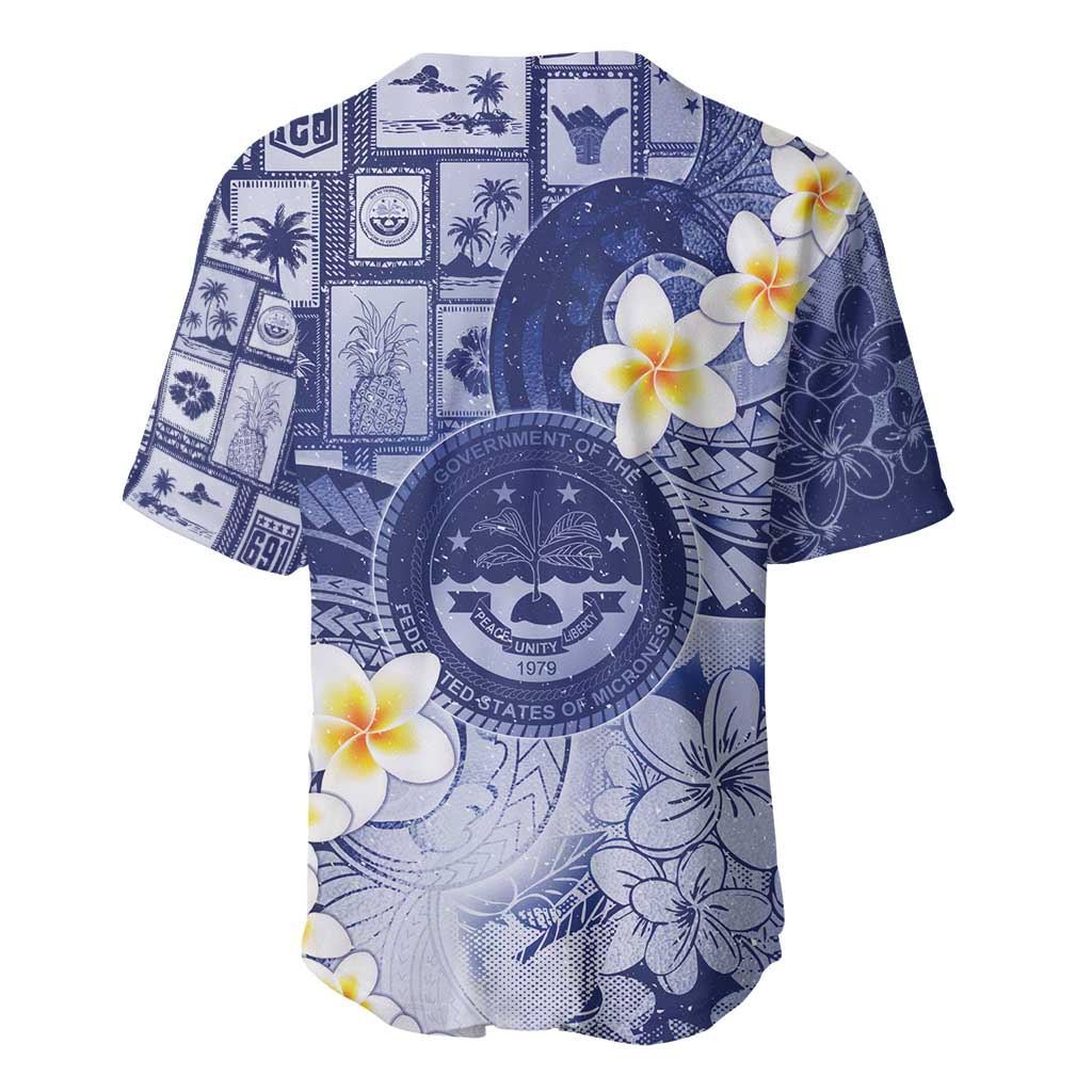 Federated States Of Micronesia Christmas Baseball Jersey Retro Style Dark Version - Polynesian Pride