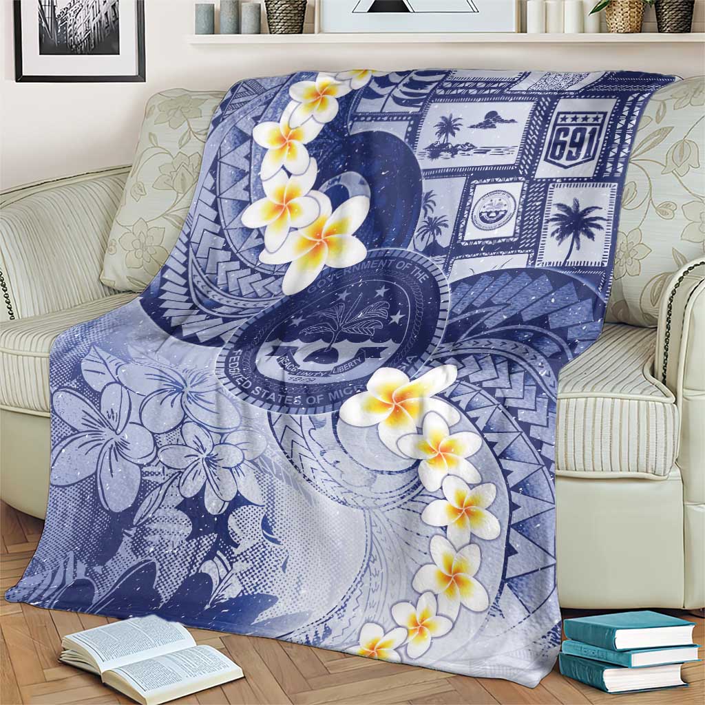 Federated States Of Micronesia Christmas Blanket Retro Style Dark Version - Polynesian Pride