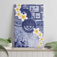 Federated States Of Micronesia Christmas Canvas Wall Art Retro Style Dark Version - Polynesian Pride