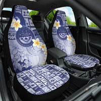 Federated States Of Micronesia Christmas Car Seat Cover Retro Style Dark Version - Polynesian Pride