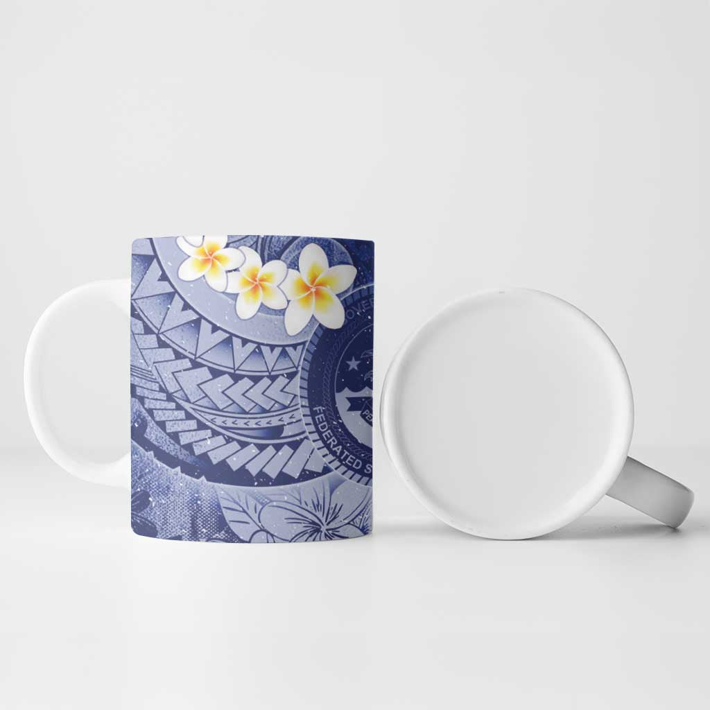 Federated States Of Micronesia Christmas Ceramic Mug Retro Style Dark Version - Polynesian Pride