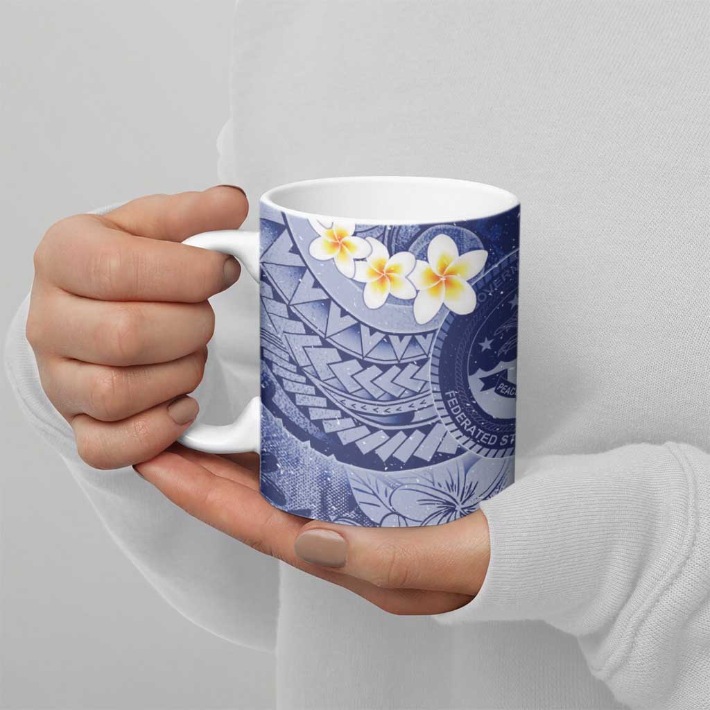 Federated States Of Micronesia Christmas Ceramic Mug Retro Style Dark Version - Polynesian Pride