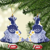 Federated States Of Micronesia Christmas Ceramic Ornament Retro Style Dark Version - Polynesian Pride