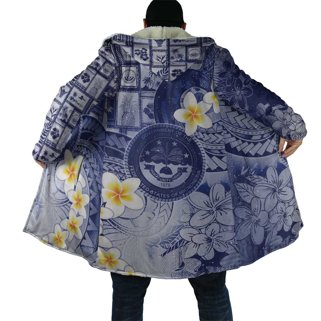 Federated States Of Micronesia Christmas Cloak Retro Style Dark Version - Polynesian Pride