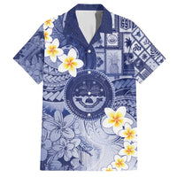 Federated States Of Micronesia Christmas Family Matching Long Sleeve Bodycon Dress and Hawaiian Shirt Retro Style Dark Version - Polynesian Pride