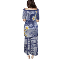 Federated States Of Micronesia Christmas Family Matching Puletasi and Hawaiian Shirt Retro Style Dark Version - Polynesian Pride