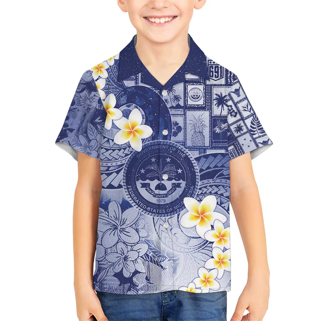 Federated States Of Micronesia Christmas Family Matching Puletasi and Hawaiian Shirt Retro Style Dark Version - Polynesian Pride