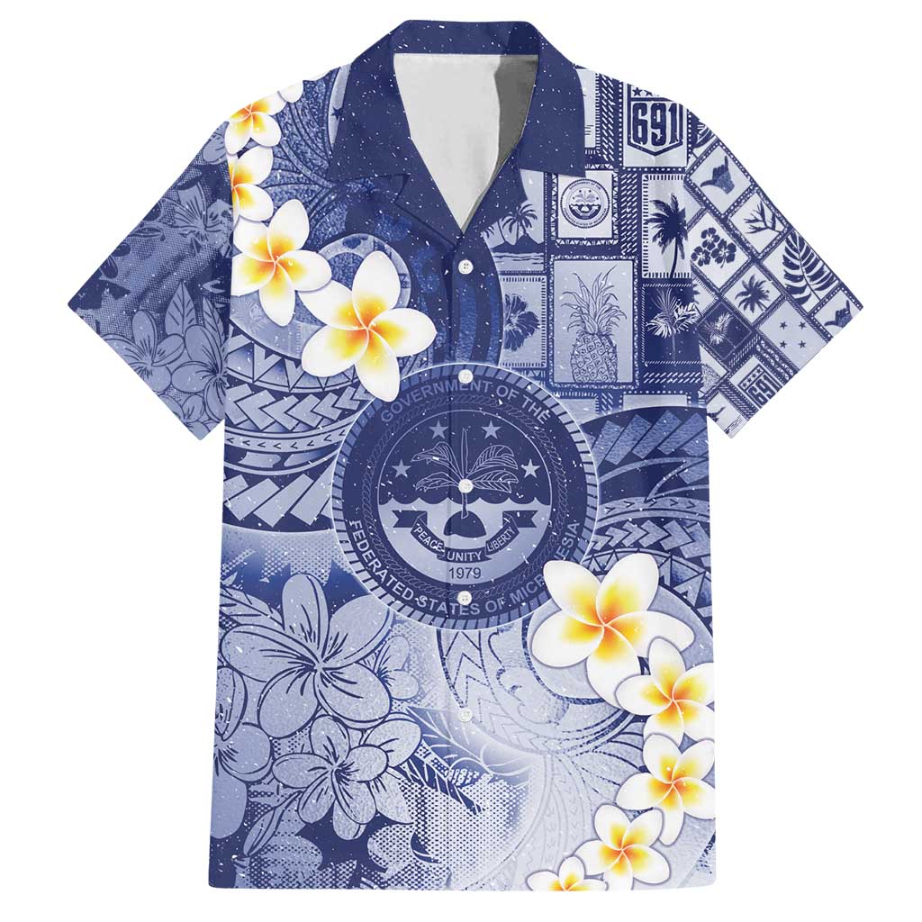 Federated States Of Micronesia Christmas Family Matching Tank Maxi Dress and Hawaiian Shirt Retro Style Dark Version - Polynesian Pride