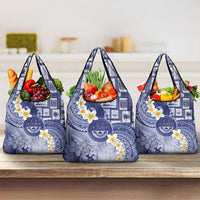 Federated States Of Micronesia Christmas Grocery Bag Retro Style Dark Version - Polynesian Pride