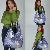 Federated States Of Micronesia Christmas Grocery Bag Retro Style Dark Version - Polynesian Pride