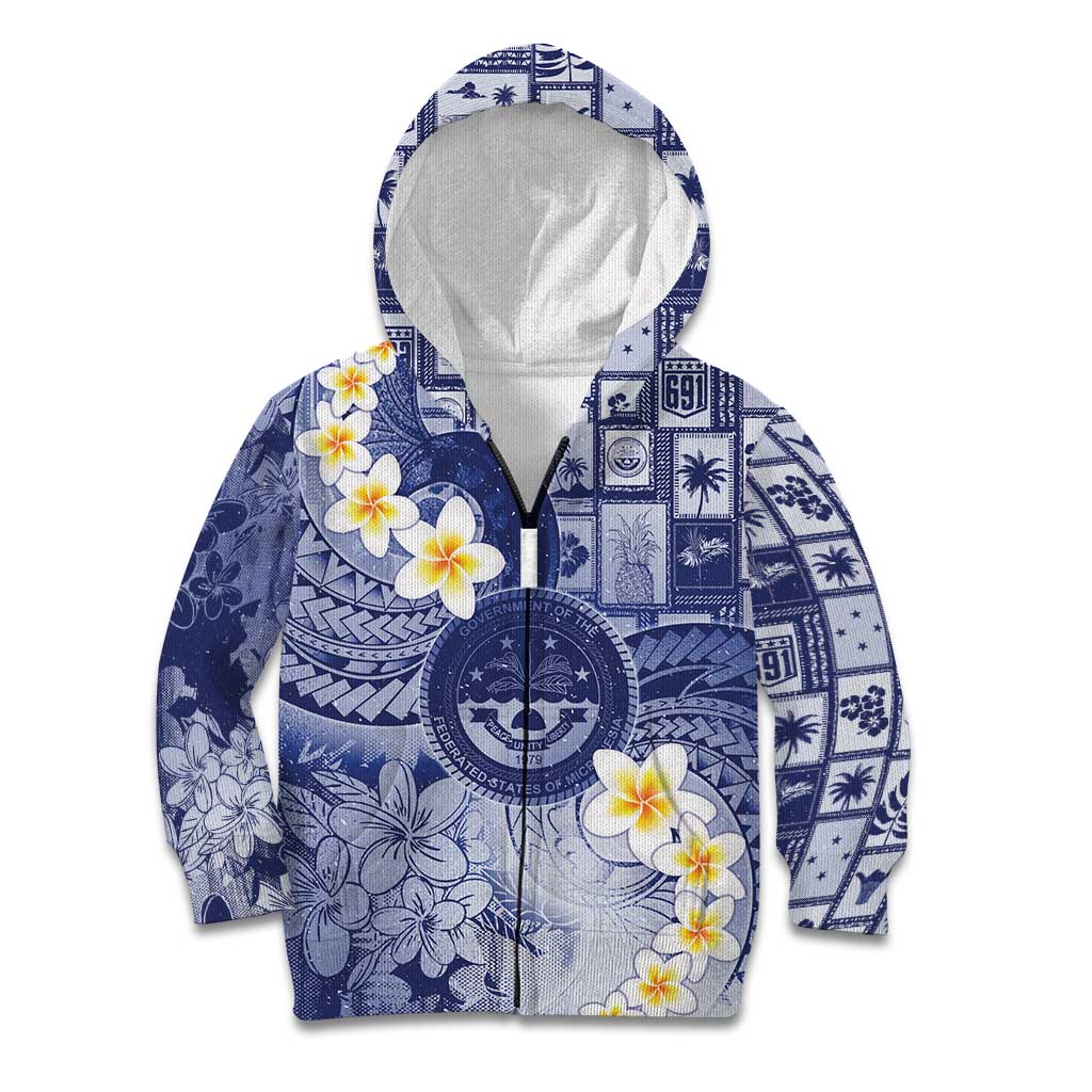Federated States Of Micronesia Christmas Kid Hoodie Retro Style Dark Version - Polynesian Pride