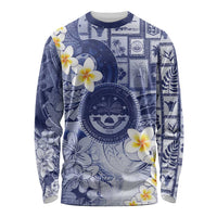 Federated States Of Micronesia Christmas Long Sleeve Shirt Retro Style Dark Version - Polynesian Pride