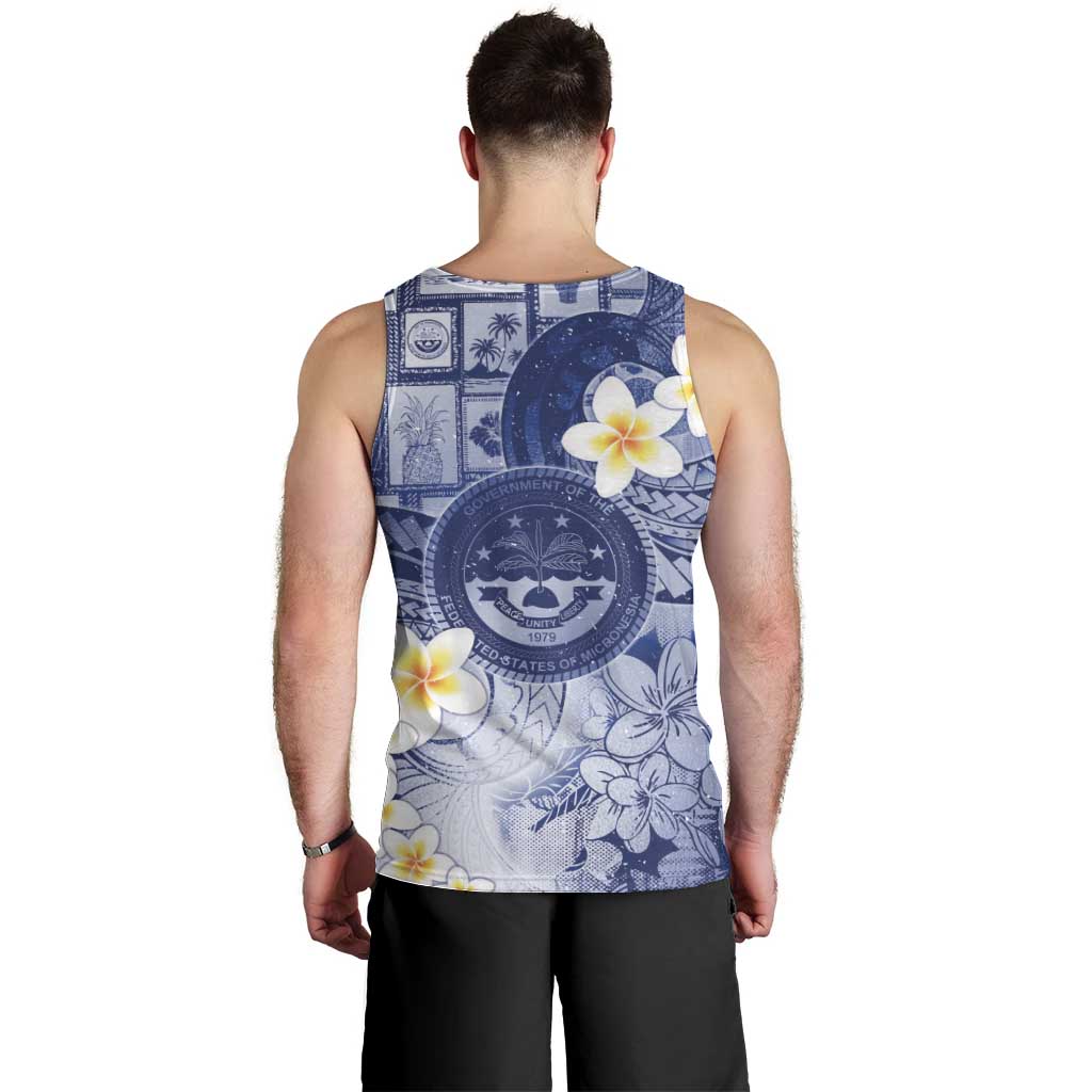 Federated States Of Micronesia Christmas Men Tank Top Retro Style Dark Version - Polynesian Pride