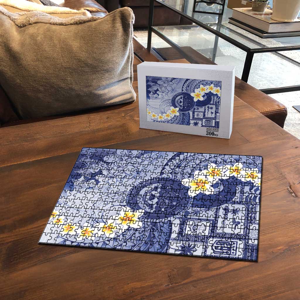 Federated States Of Micronesia Christmas Puzzle Retro Style Dark Version - Polynesian Pride