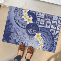 Federated States Of Micronesia Christmas Rubber Doormat Retro Style Dark Version - Polynesian Pride