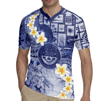 Federated States Of Micronesia Christmas Rugby Jersey Retro Style Dark Version - Polynesian Pride