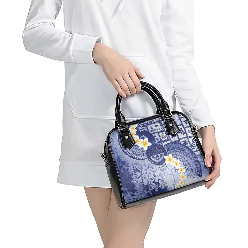 Federated States Of Micronesia Christmas Shoulder Handbag Retro Style Dark Version - Polynesian Pride