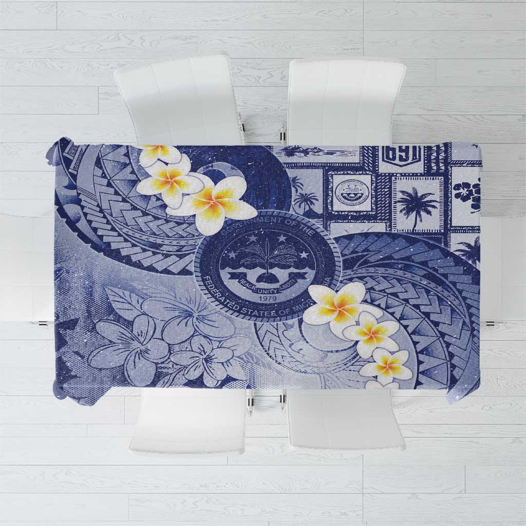 Federated States Of Micronesia Christmas Tablecloth Retro Style Dark Version - Polynesian Pride