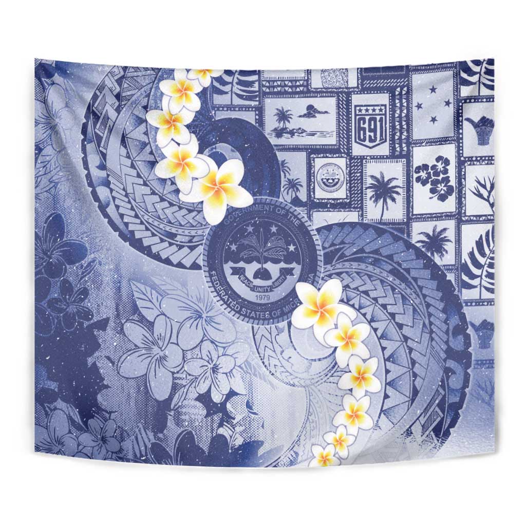 Federated States Of Micronesia Christmas Tapestry Retro Style Dark Version - Polynesian Pride